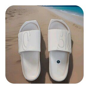 NIKE JORDAN SZ 10 Women's Nola SLIDES Pearl White Shoes Sandals Fashion Casual